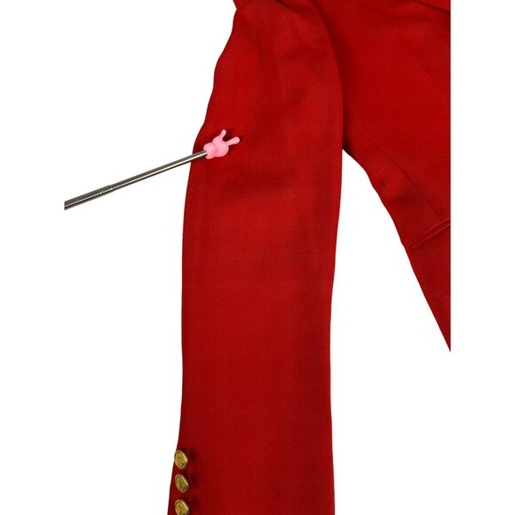 Vintage JG Hook Blazer Jacket Coat Women's 10 Red Gold Anchor Buttons Nautical - Picture 3 of 10